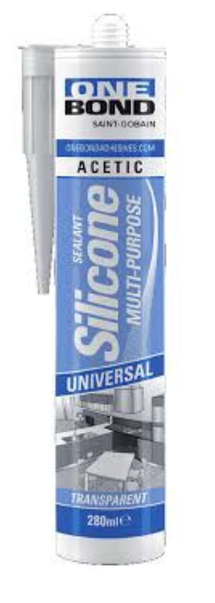 Onebond Çok Amaçlı Şeffaf Silikon 280 gr  5 Adet