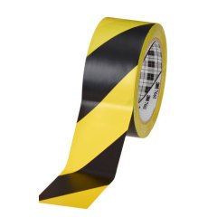 3M 766 Vinil Yer ve Güvenlik İşaretleme Bandı Sarı / Siyah 50mm*33mt