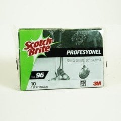 3M Scotch Brite 96 Genel Amaçlı Ovma Pedi Yeşil 1 Paket / 10 adet ped
