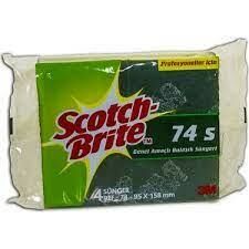 Scotch Brite 74S Temizlik Süngeri  1 Paket  / 4 Adet sünger