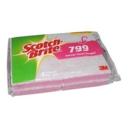 3M Scotch Brite  799 Hassas Yüzey Süngeri 8 Paket / 32 adet sünger