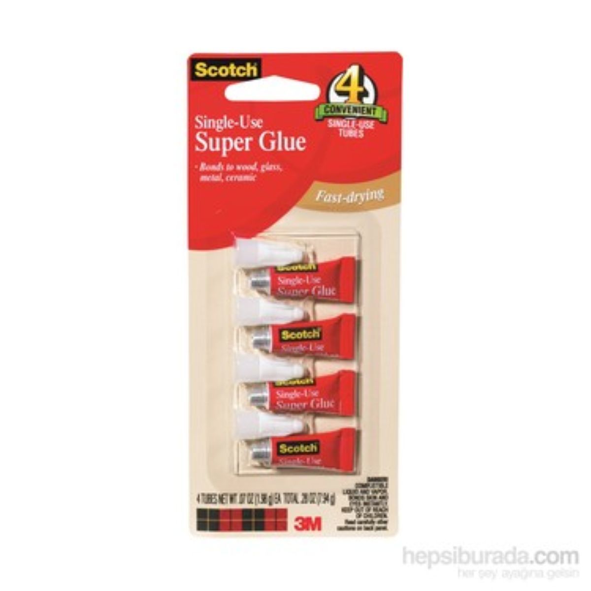 3M Scotch Tüp Japon Yapıştırıcı 1,98 gr  4 Adet