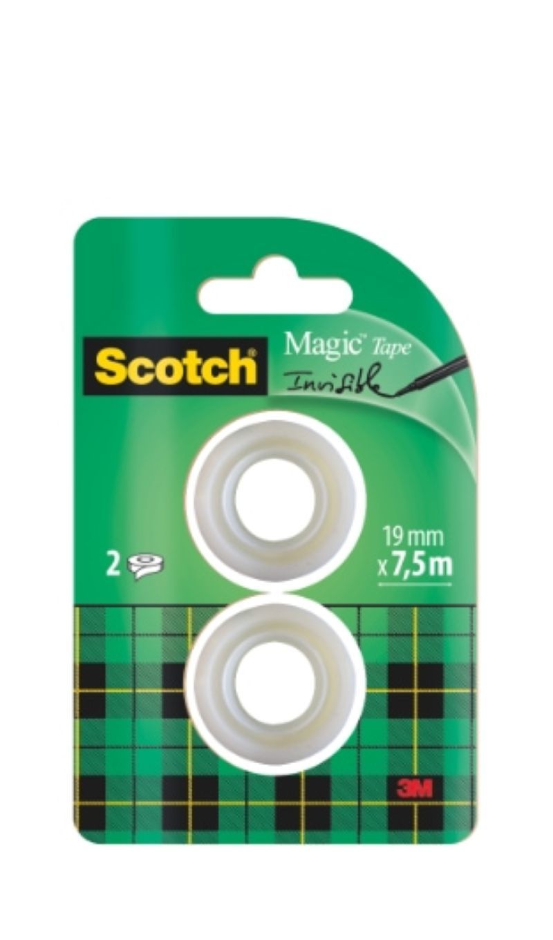 3M Scotch Magic Bant Dolum Paketi 19mm*7,5mt  1 Paket / 2 Rulo