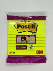 3M Post-it® Super Sticky Not Neon Yesil Çizgili 100mm*100mm 70 yaprak