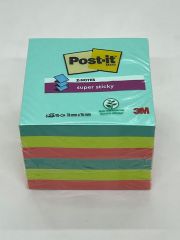3M Post-it® Super Sticky Z-Not Farklı Renk 76mm*76mm 1 Blok / 6 Paket / 540 Yaprak