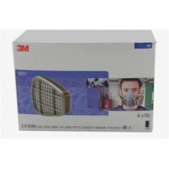3M 6051 A1 Organik Gaz Buhar Filtresi 3 Takım / 3 Çift