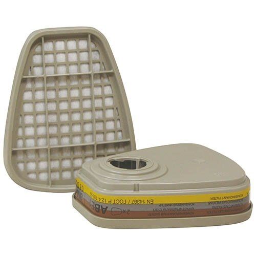 3M 6057 ABE1 Organik İnorganik Asit Gaz Buhar Filtresi 2 Takım / 2 Çift ...