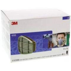 3M 6055 A2 Organik Gaz Buhar Filtresi 3 Takım / 3 Çift