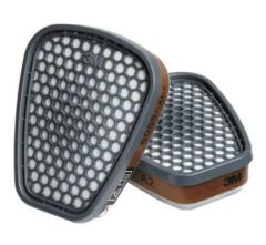 3M 6200 Yarım Yüz Gaz Maske ve 3m 6055 A2 Filtre Seti