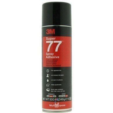 3M™ Super 77 Çok Amaçlı Sprey Yapıştırıcı Hızlı ve Güçlü Yapışma 500 ml 1 Koli / 12 Adet