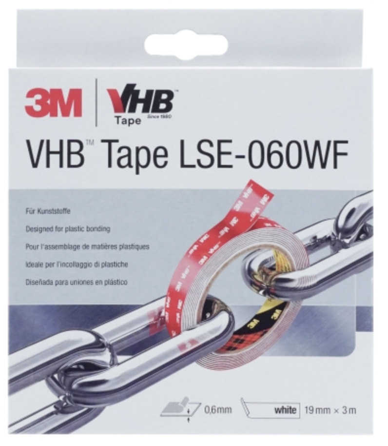 3M LSE060WF VHB Çift Taraflı Akrilik Bant Beyaz 19mm*3mt